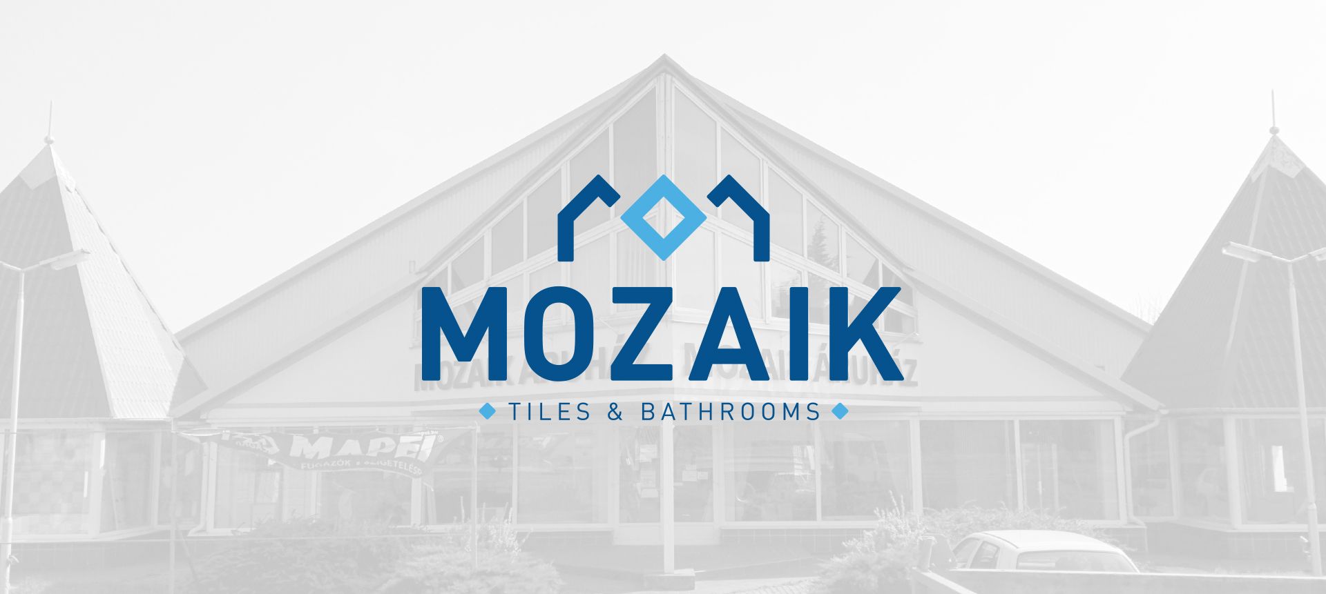 Mozaik logo on the shop